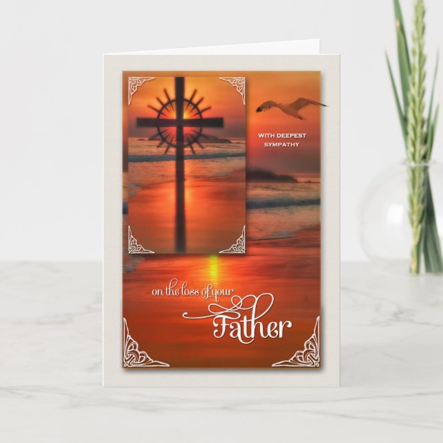 Tarjeta Pérdida de la simpatía de un padre Sunset Cross Be (Anverso)