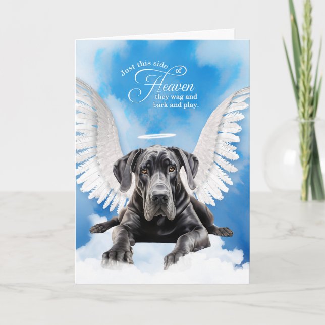 Tarjeta Pérdida de la simpatía de un perro negro y un gran (Anverso)