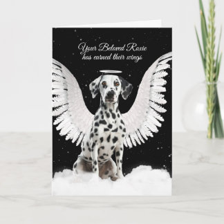 Tarjeta Pérdida de la simpatía del Mascota Angel Dalmatian