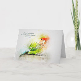 Tarjeta Pérdida de la simpatía del Personalizado de pájaro