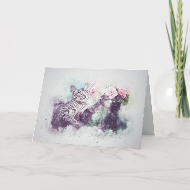 Tarjeta Pérdida de la simpatía del Personalizado del gato  (Anverso)