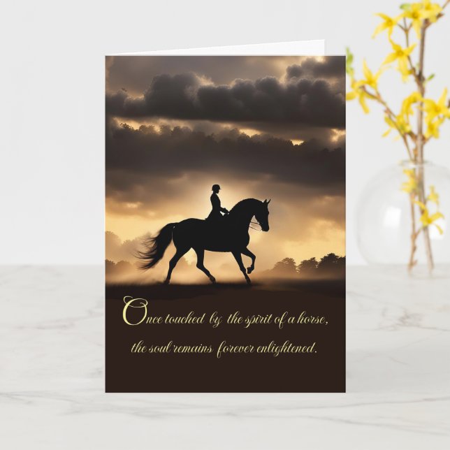 Tarjeta Pérdida de la simpatía por el caballo (flor amarilla)