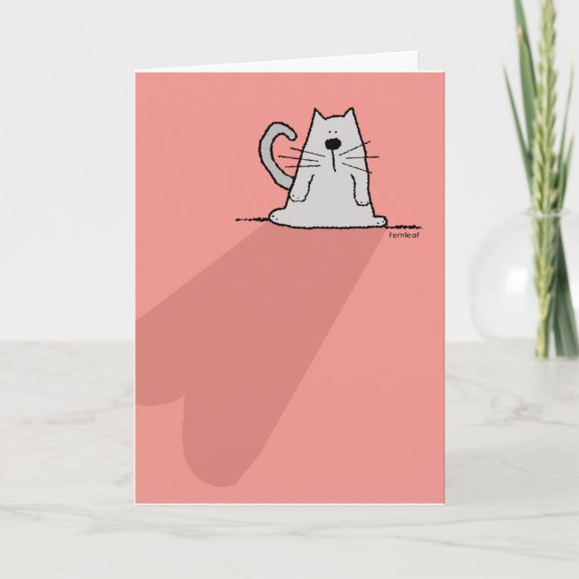 Tarjeta Pérdida de Mascota, gato, corazón (Anverso)