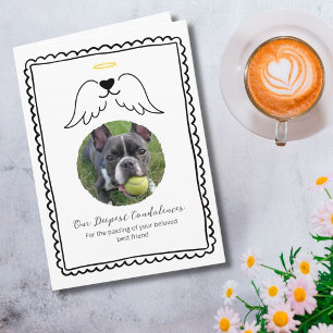 Tarjeta Pérdida de Mascota Simpatía Alas de Ángel Perro Fo