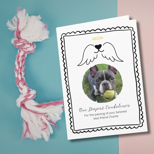 Tarjeta Pérdida de Mascota Simpatía Alas de Ángel Perro Fo (Subido por el creador)