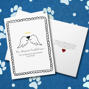 Tarjeta Pérdida de Mascota Simpatía Alas de Ángel Perro Pe