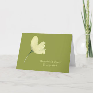 Tarjeta Pérdida de saludo floral de las condolencias de la