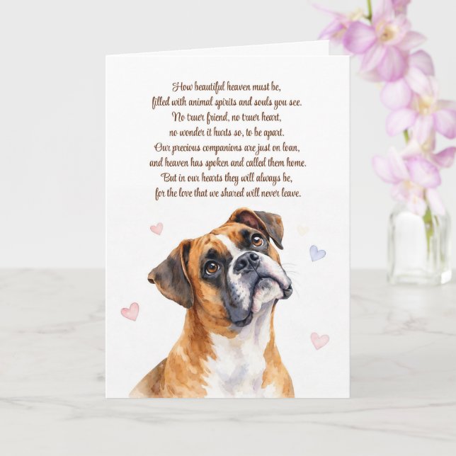 Tarjeta Pérdida de simpatía Boxer Tipo Espiritual  (Orquídea)