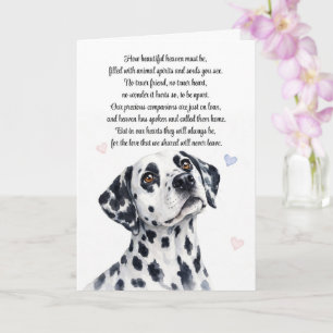 Tarjeta Pérdida de simpatía del perro dálmata Poema espiri