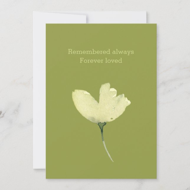 Tarjeta Pérdida de simpatía Mascota Condolencias Floral Ll (Anverso)