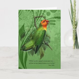 Tarjeta Pérdida de simpatía mascota de un pájaro amoroso