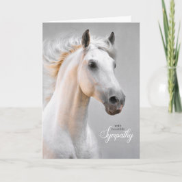 Tarjeta Pérdida de simpatía mascota por caballo blanco