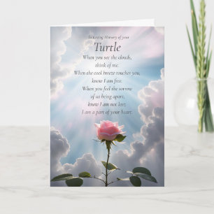 Tarjeta Pérdida de simpatía por tortuga Condolencias Tortu