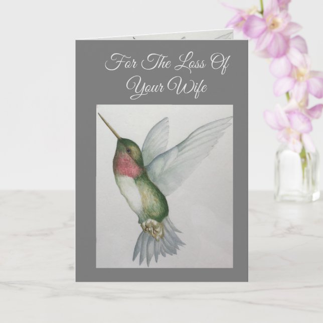 Tarjeta Pérdida De Su Esposa Más Profunda Simpatía (Orquídea)