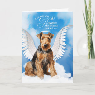 Tarjeta Pérdida de un perro Airedale Terrier Ángel Mascota