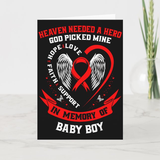 Tarjeta Pérdida De Un Ser Querido Hijo Conciencia De Enfer (Anverso)