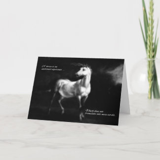 Tarjeta Pérdida de una cosecha de caballos en la simpatía 