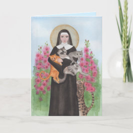 Tarjeta Pérdida del gato St. Gertrude Patron