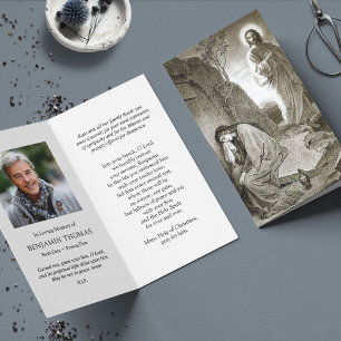 Tarjeta Pérdida funeraria Cartas de Simpatía de Jesús y Ma