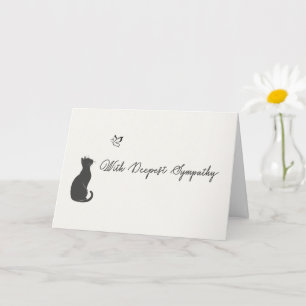 Tarjeta Pérdida Minimalista de Crema de Gato con Sincero P