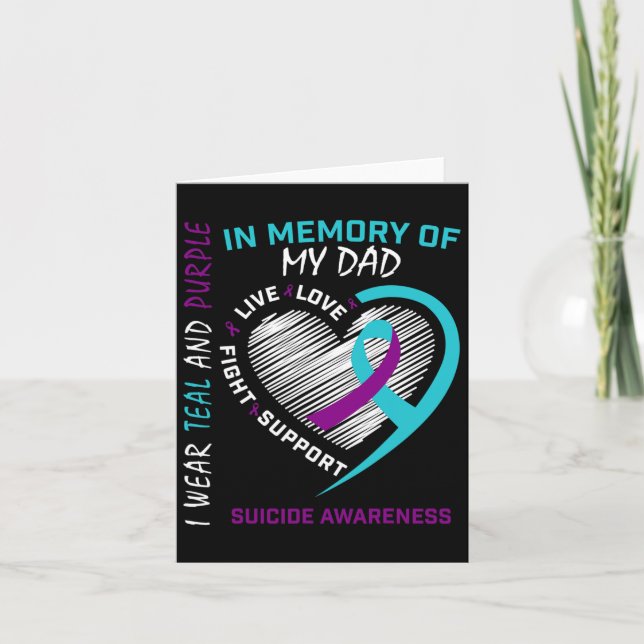 Tarjeta Pérdida Padre En Memoria De Mi Papá Conciencia Del (Anverso)