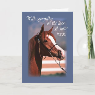 Tarjeta Pérdida simpática de caballo, azul