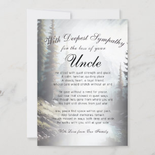 Tarjeta Perdiendo un homenaje al tío
