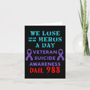 Tarjeta Perdimos 22 héroes por día en prevención de suicid