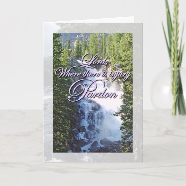 Tarjeta Perdón de la oración de San Francisco (Anverso)