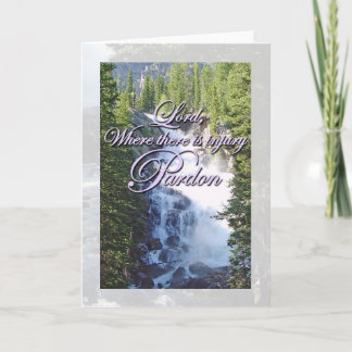 Tarjeta Perdón de la oración de San Francisco