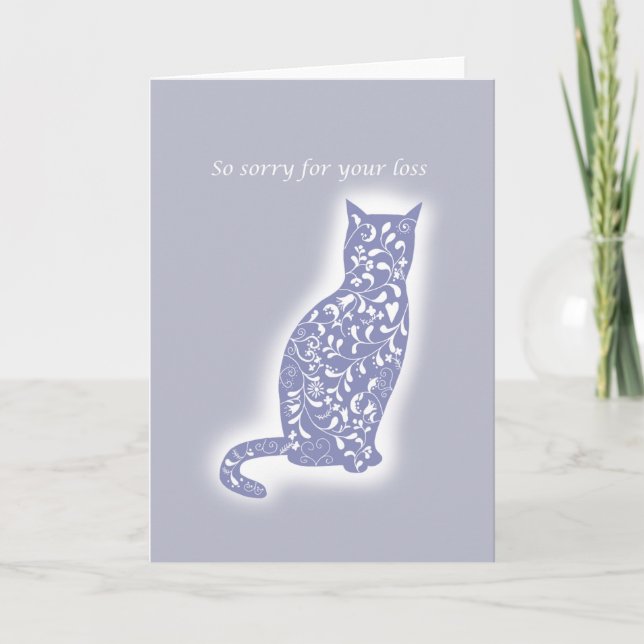 Tarjeta Perdón por la pérdida de Mascota de gato por la mu (Anverso)