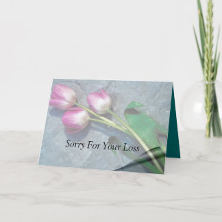 Tarjeta Perdón Por La Pérdida De Tulipanes Rosados