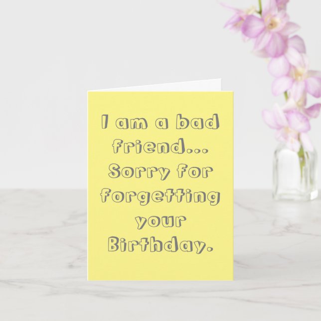 Tarjeta Perdón por olvidar tu cumpleaños (Orquídea)
