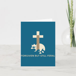 Tarjeta Perdonado Pero Todavía Raccoon Feral Cristiano Cit