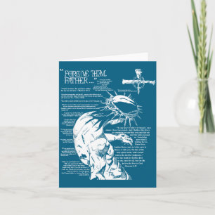 Tarjeta Perdónalos Padre Anime Jesús Cruz Tee
