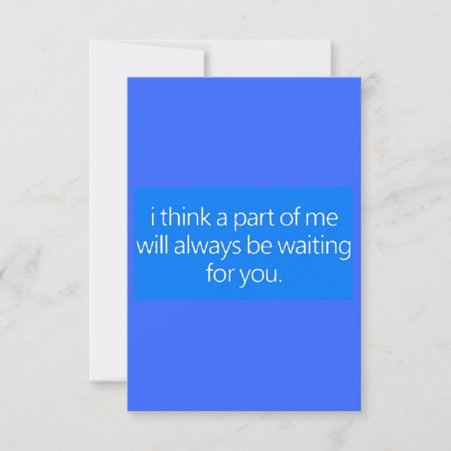 TARJETA PERDONANDO LAS CITAS DE AMOR CREO QUE UNA PARTE DE (Anverso)