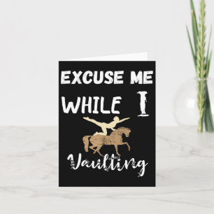 Tarjeta Perdone mientras viajo a caballo por Ri ecuestre