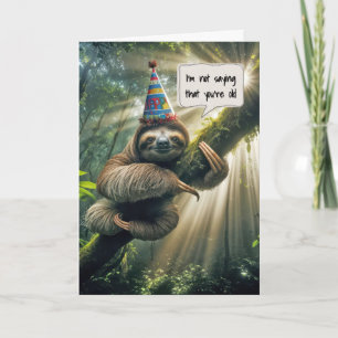 Tarjeta Perezoso Cumpleaños Envejeciendo