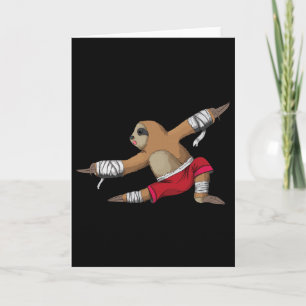 Tarjeta Perezoso de Muay Thai en Kickboxing Como Patada de