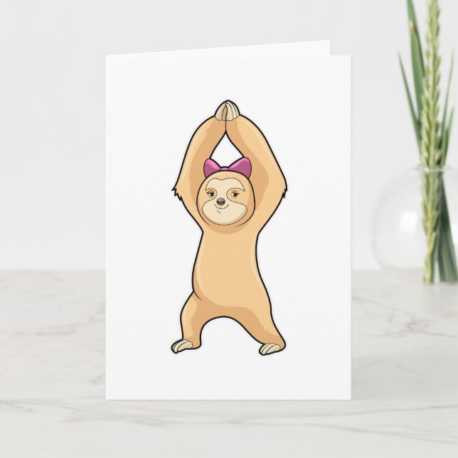 Tarjeta Perezoso en deportes de fitness (Anverso)