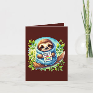Tarjeta Perezoso lindo para recuperarse pronto