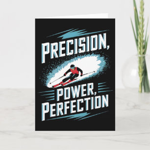 Tarjeta Perfección de precisión y potencia en esquí alpino