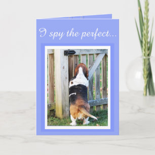 Tarjeta "Perfect Mom" Mother's Day Card con Basset & Heart