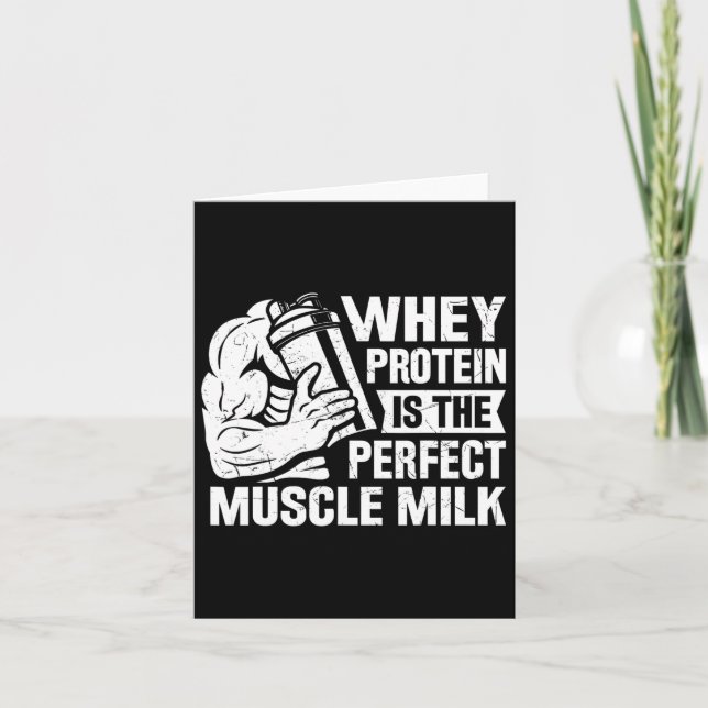 Tarjeta Perfect Musk Milk Funny Protein Lover Cita Cuerpo (Anverso)