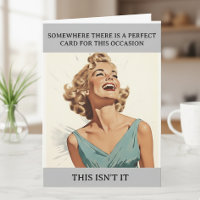 Tarjeta perfecta Funny Humor Retro