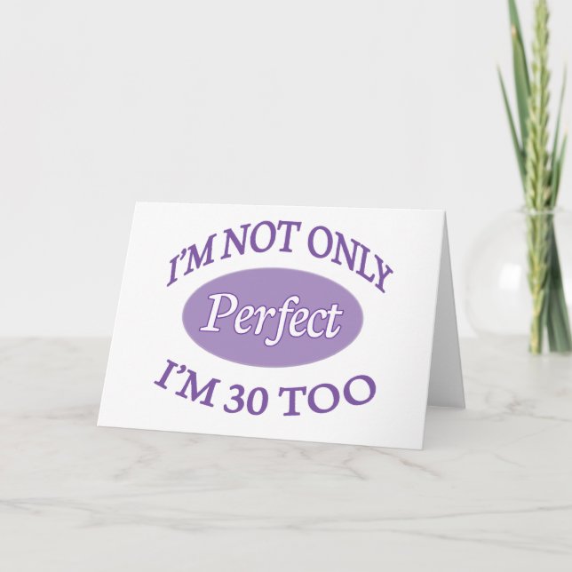 Tarjeta Perfecto 30 años (Anverso)
