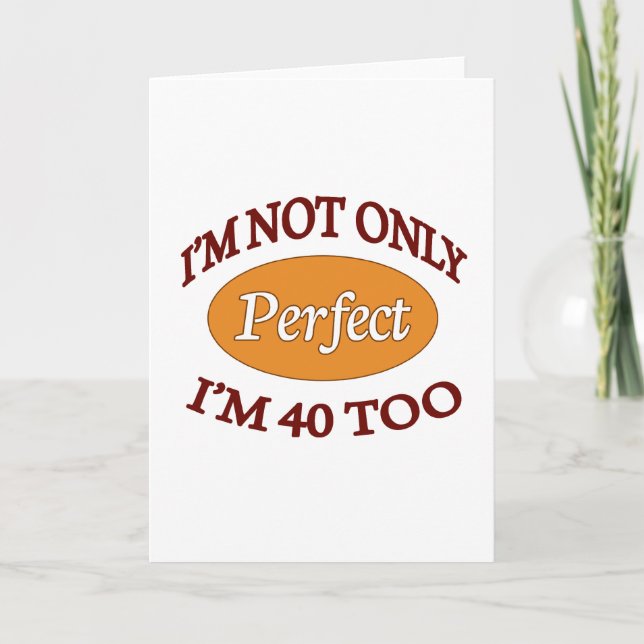 Tarjeta Perfecto 40 años (Anverso)