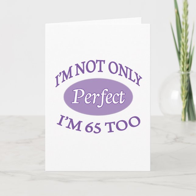 Tarjeta Perfecto 65 años (Anverso)