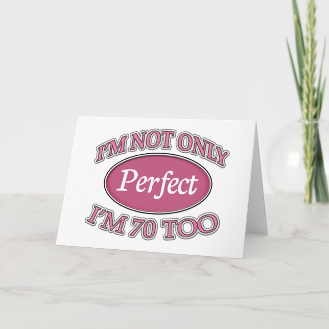 Tarjeta Perfecto 70 años (Anverso)