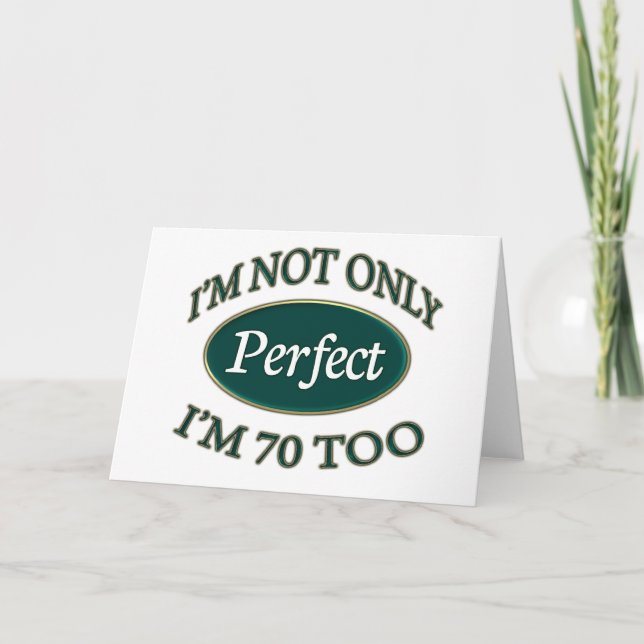 Tarjeta Perfecto 70 años (Anverso)